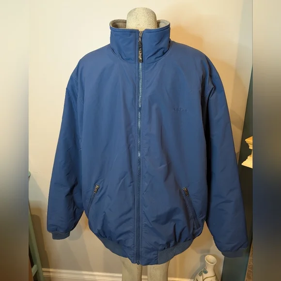 LL Bean Warm Up Jacket Fleece Lined, Water & Wind Resistant. XXL Tall - Picture 6 of 17